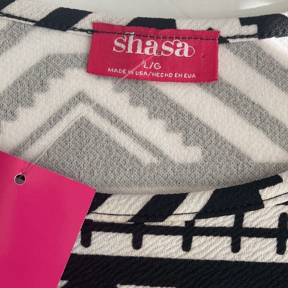 Shasa Geometric Print Open Waist Bodycon Dress Size Large (Juniors) - Picture 4 of 11